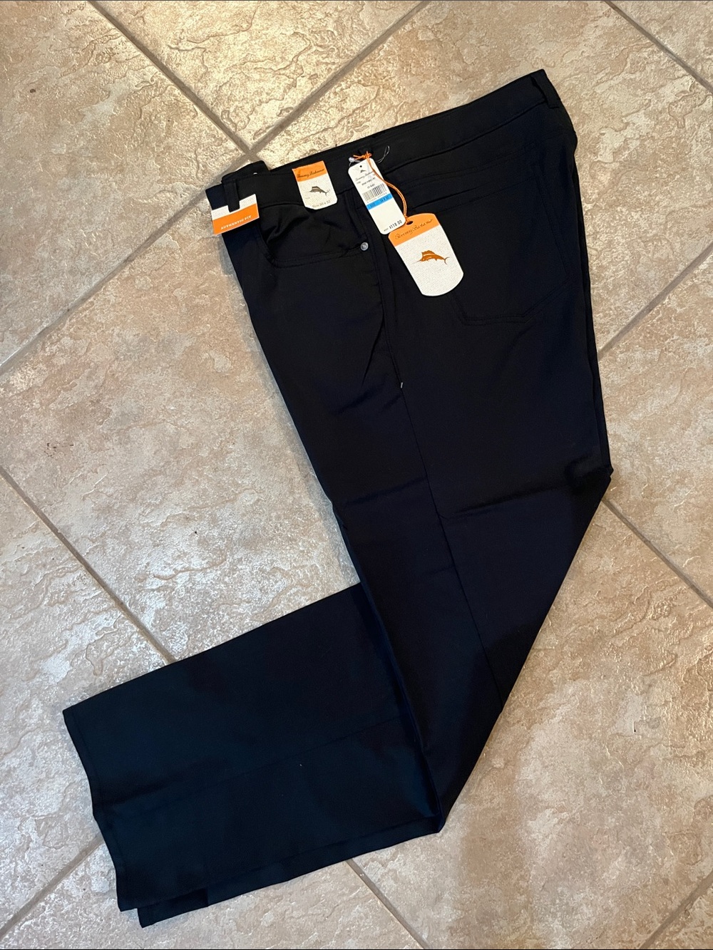 NWT- Tommy Bahama Men's Black Bryant Hybrid Casual Pants 36x32